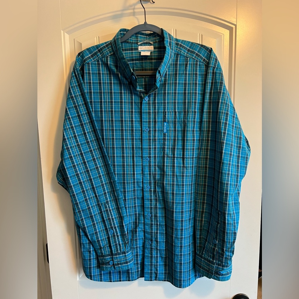 Columbia Plaid Shirt Size Large